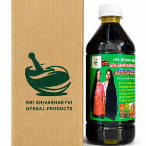 Sri Shivashakthi Brungamalaka Adivasi Herbal Hair Oil, Ayurvedic Formula for Hair Growth, Scalp Nourishment, Hair Fall Control and Dandruff Removal, for Men and Women 500ml